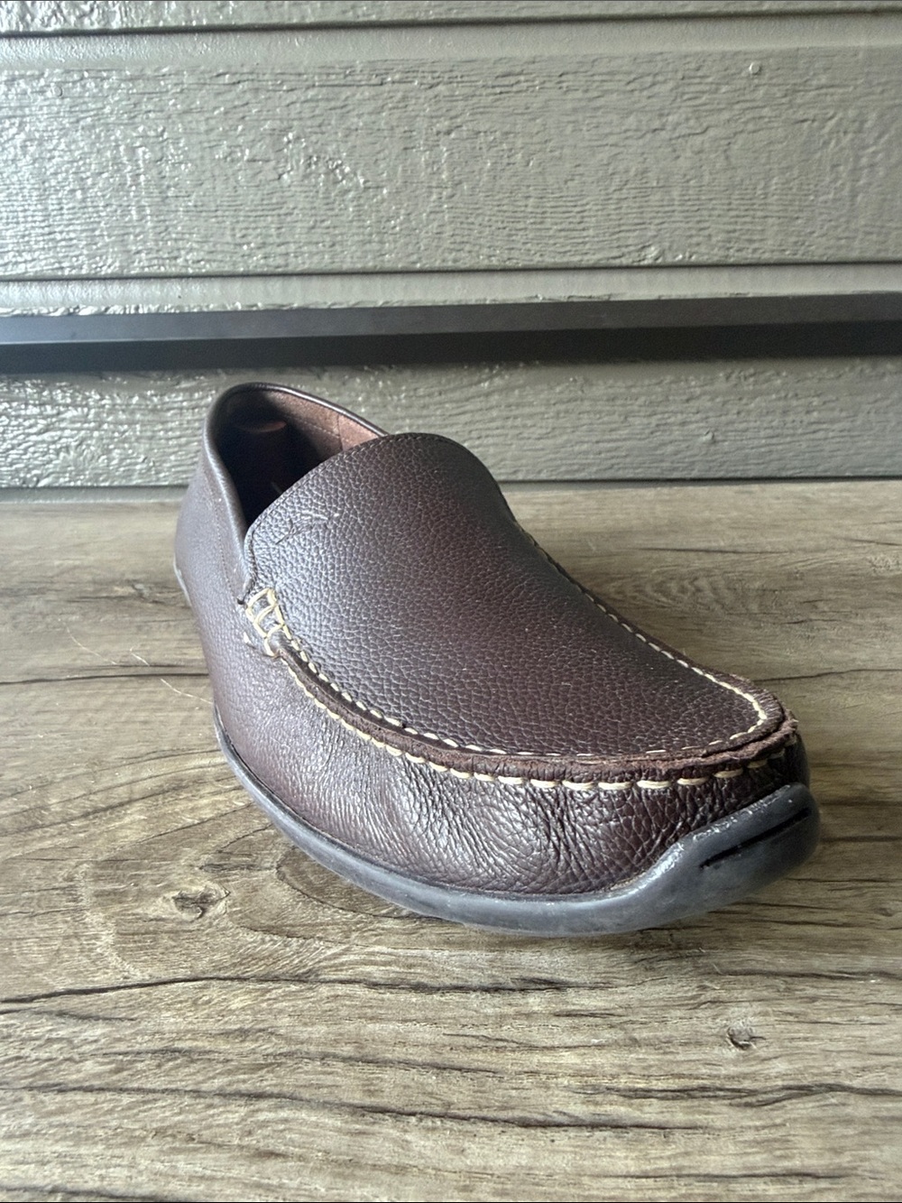 Tommy Bahama Orion Men’s Dark Brown Leather Slip-On Loafers size 13
